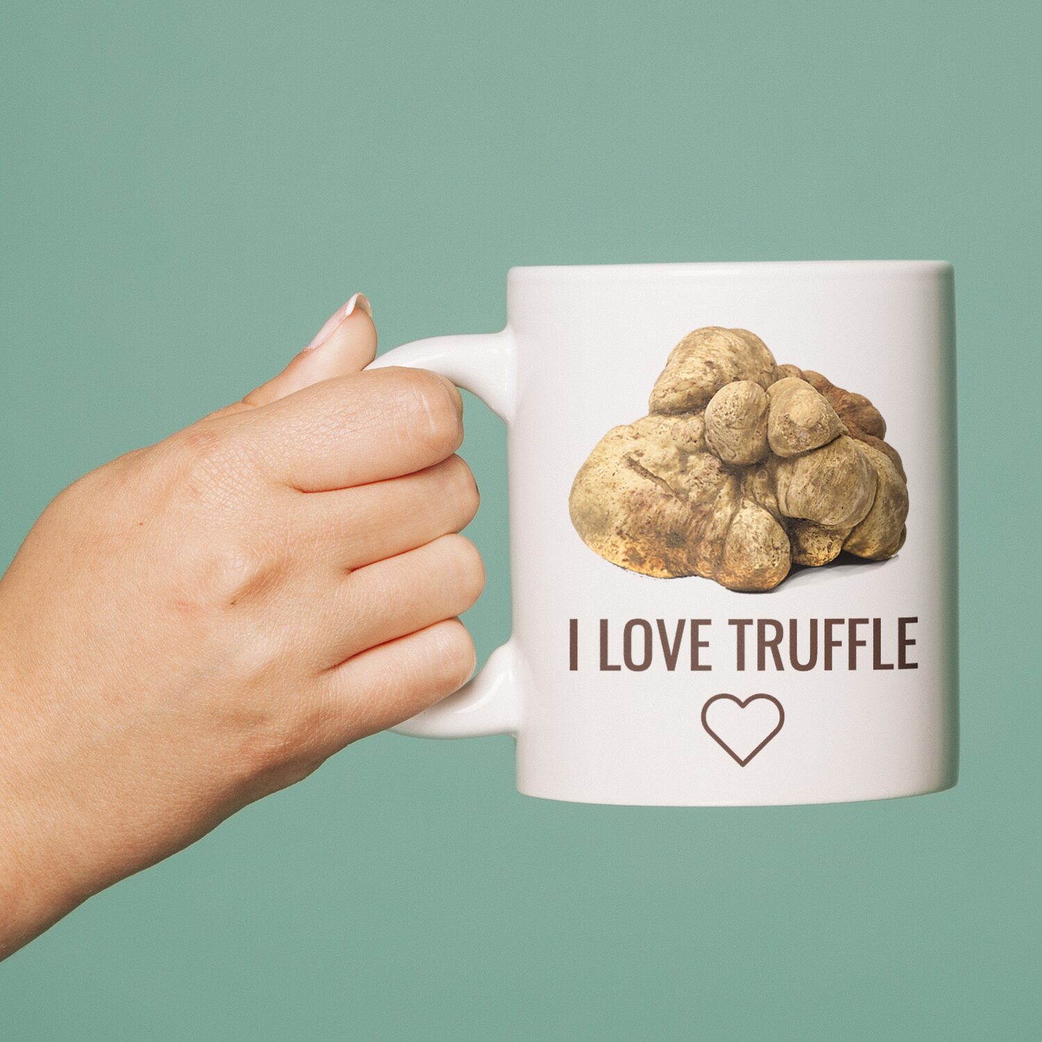 Tazza da regalo immagine del tartufo bianco e frase - immagine 4