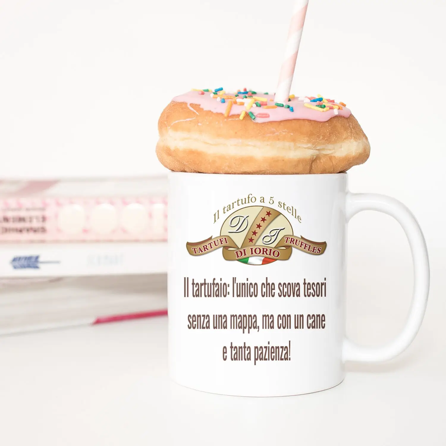 Tazza da regalo immagine del tartufo bianco e frase - immagine 6
