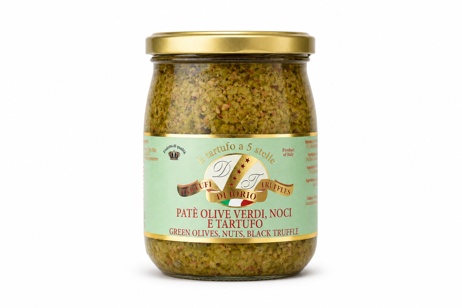 Patè Olive Verdi, Noci e Tartufo 500 g Di Iorio Tartufi